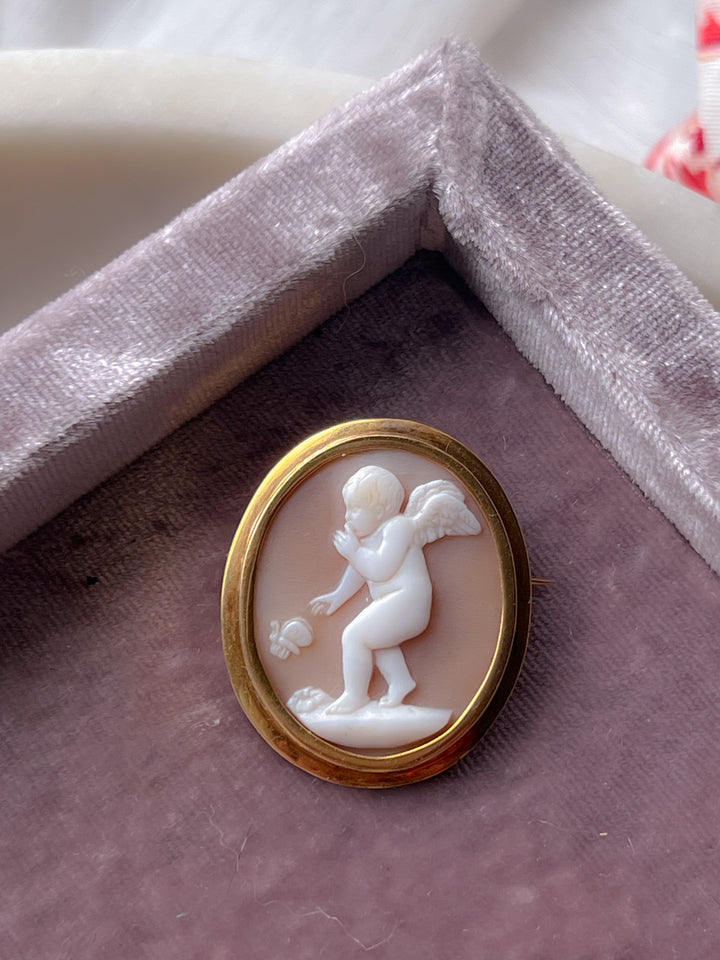 Early 19th C Cameo of Cupid in 15ct