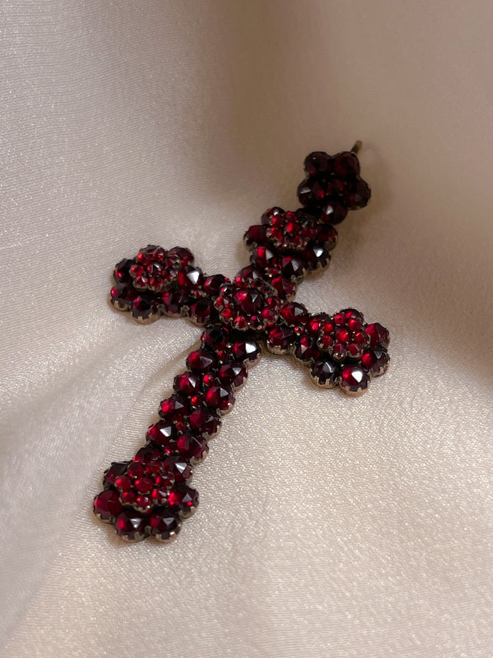 Bohemian Garnet Cross Circa 1880