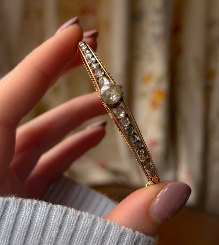 American Belle Epoque Rose Cut Diamond Bangle
