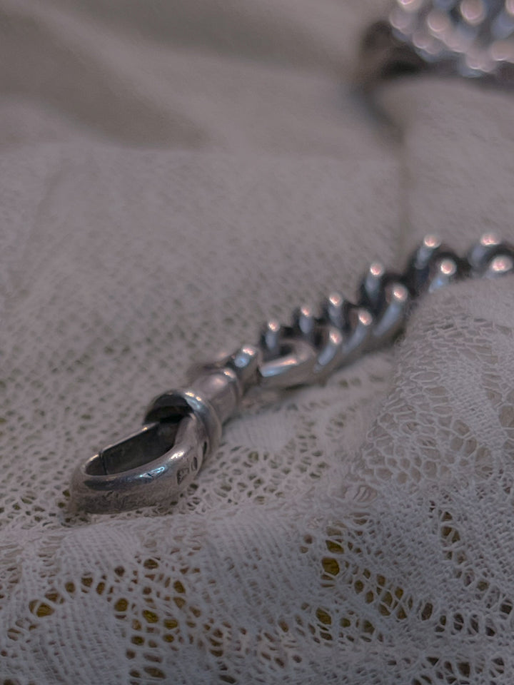 Victorian Sterling Graduated Cuban Chain