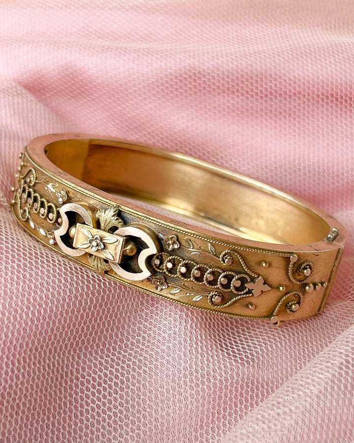 Outrageous Tri-Color Gold Archaeological Revival Bracelet