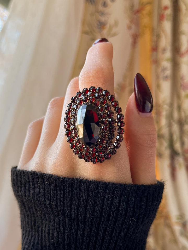 Bohemian Garnet Bomb Ring