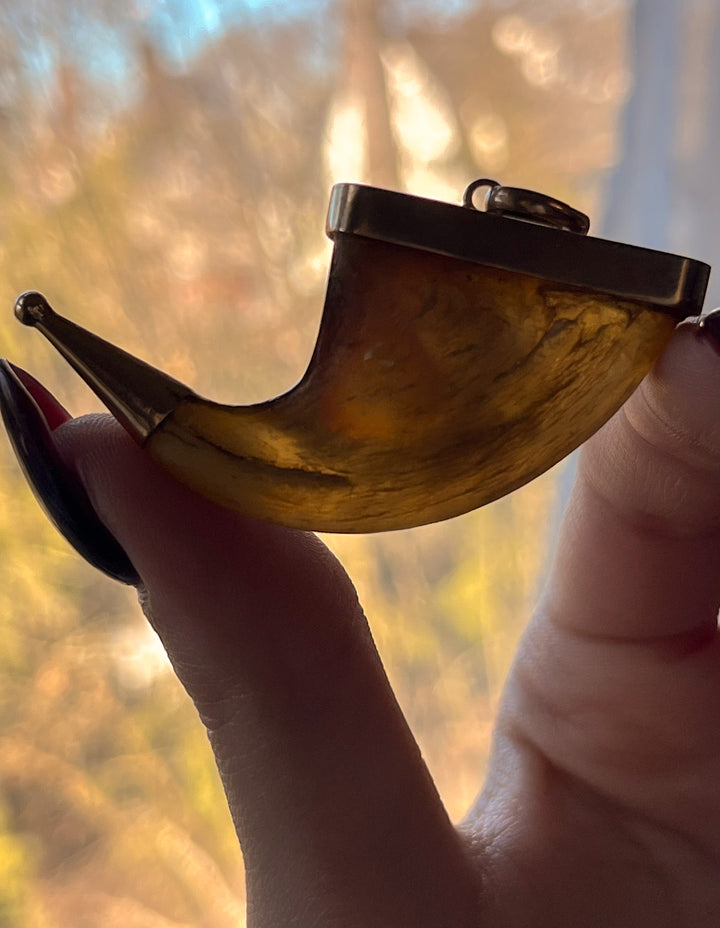 Victorian Tiger Claw Pendant Capped in 14ct