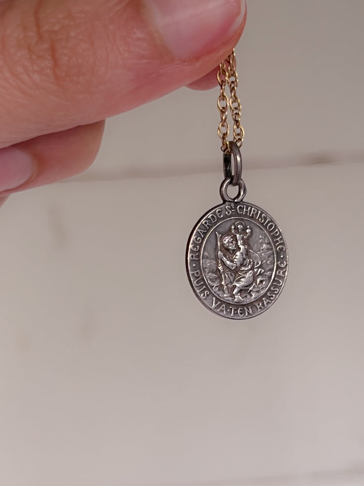 Sterling Medallion of St Christopher Circa 1920