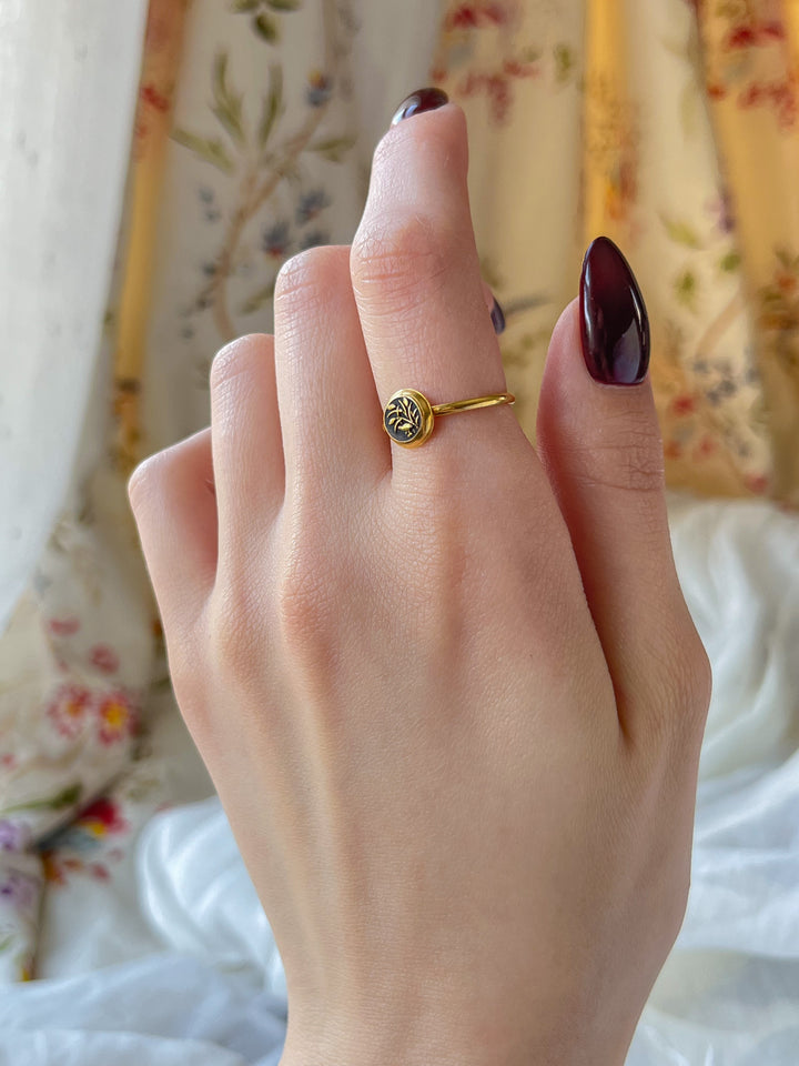 Exceptional 22ct Japanese Shakudo Conversion Ring