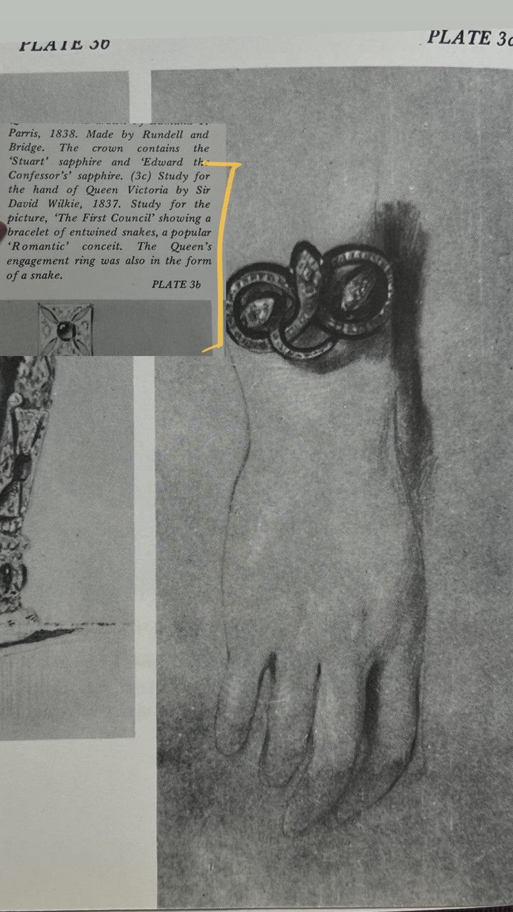 Outstanding Coral and Enamel Snake Necklace c. 1830