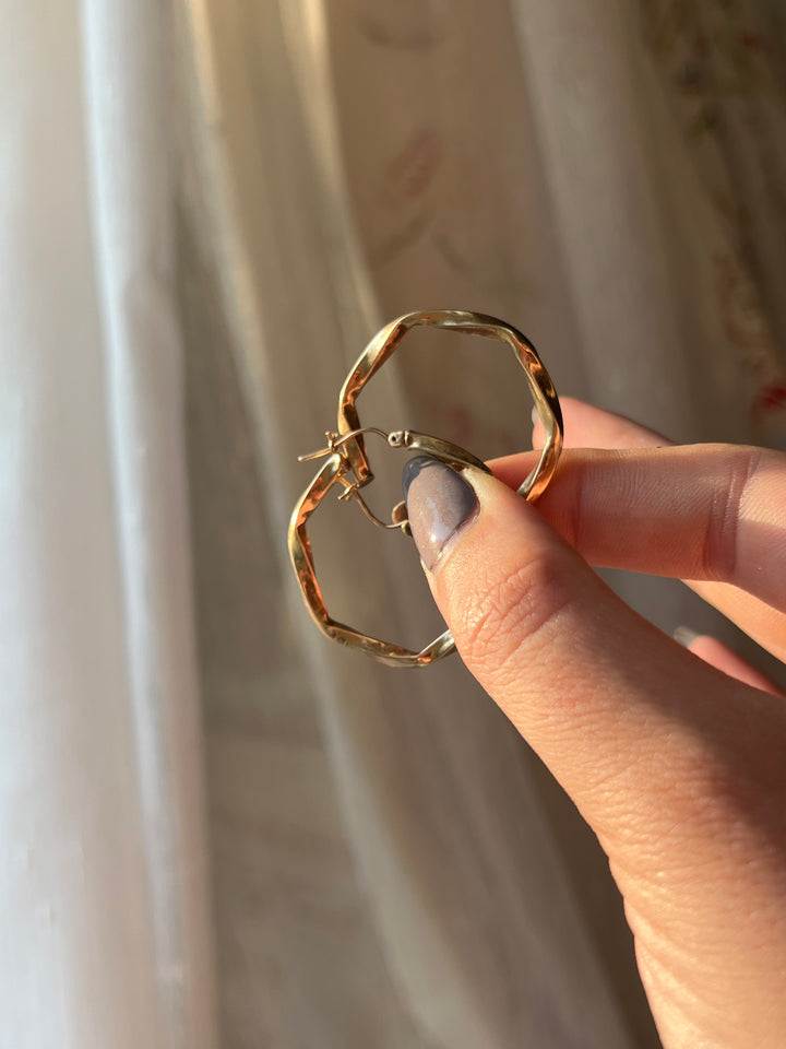 Stunning Vintage Ribbon Hoops