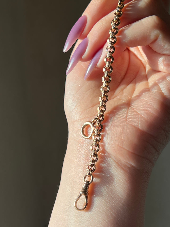 Stunning Edwardian Watch Chain With Massive C Clasp