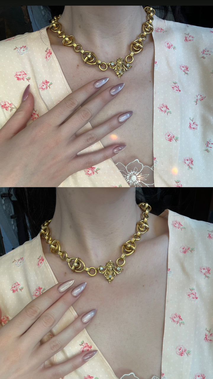 Exceptional French 18ct Art Nouveau Goddess Brooch 'Queen of Sheba'