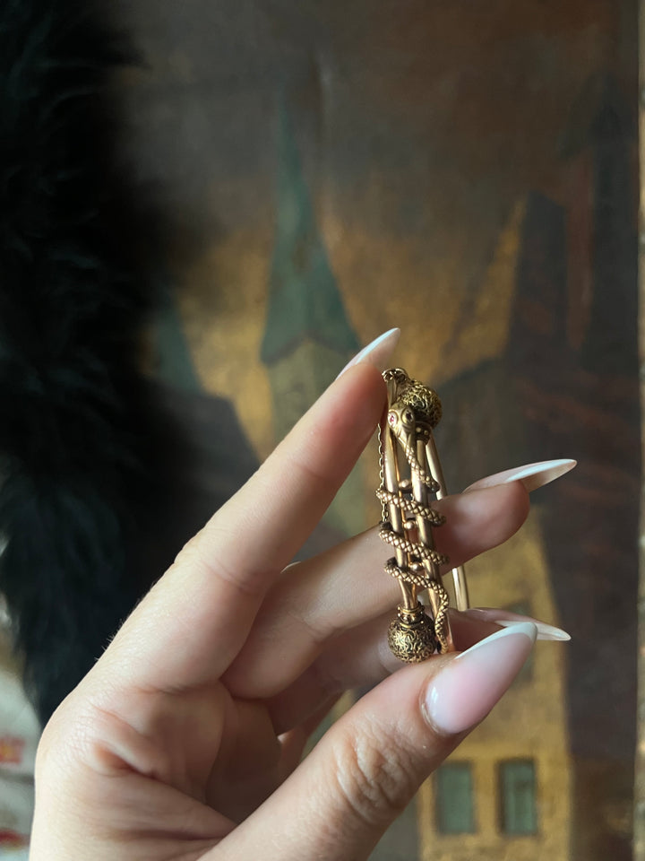 American Archaeological Revival “Bijoux à Cléopâtre” Snake Bangle C. 1870