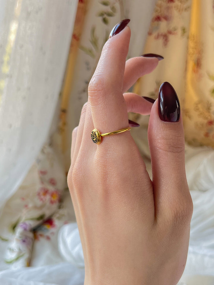 Exceptional 22ct Japanese Shakudo Conversion Ring