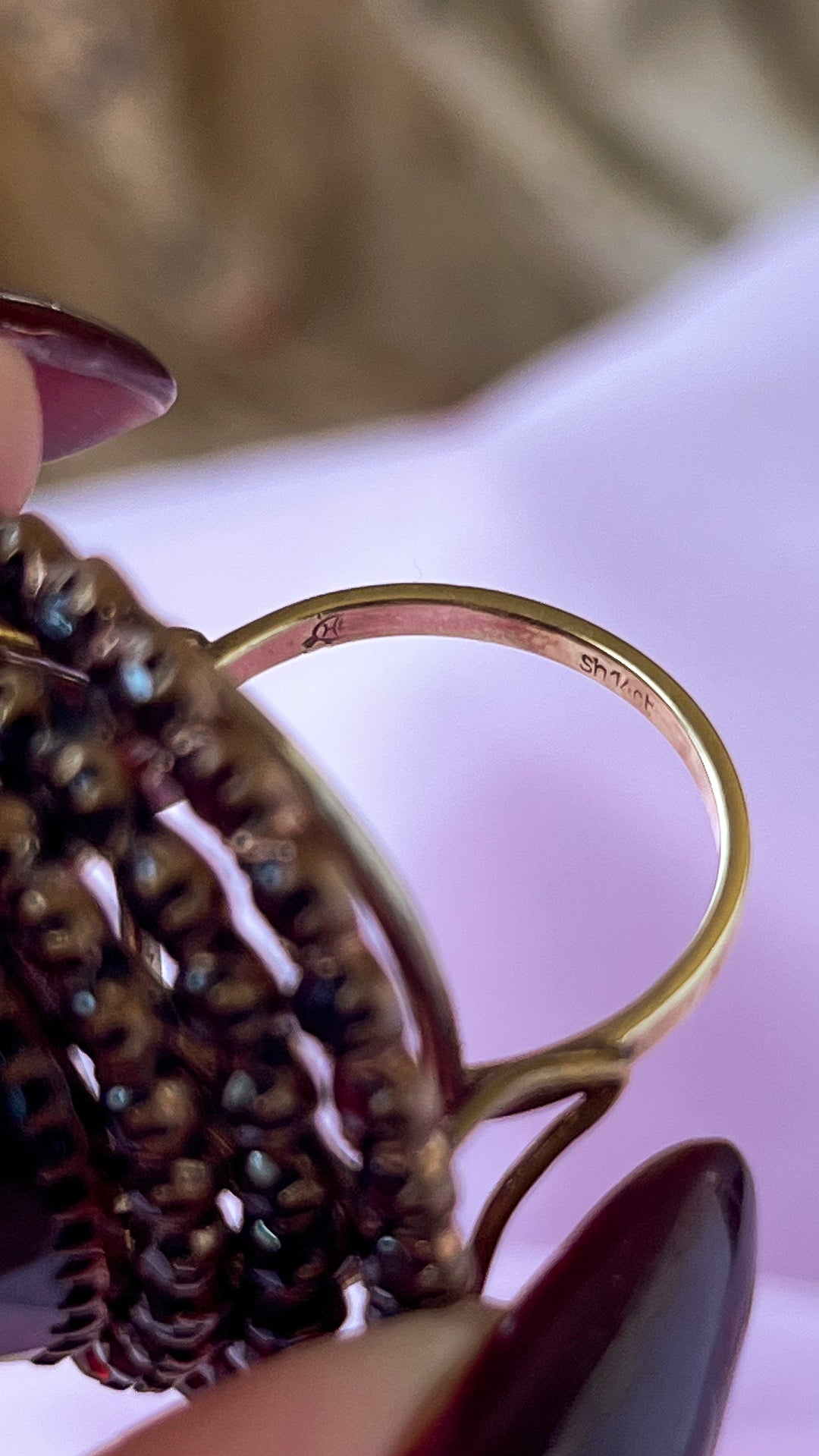 Bohemian Garnet Bomb Ring