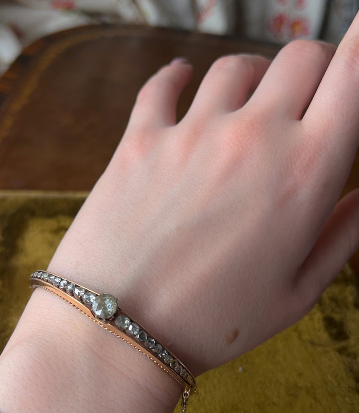 American Belle Epoque Rose Cut Diamond Bangle