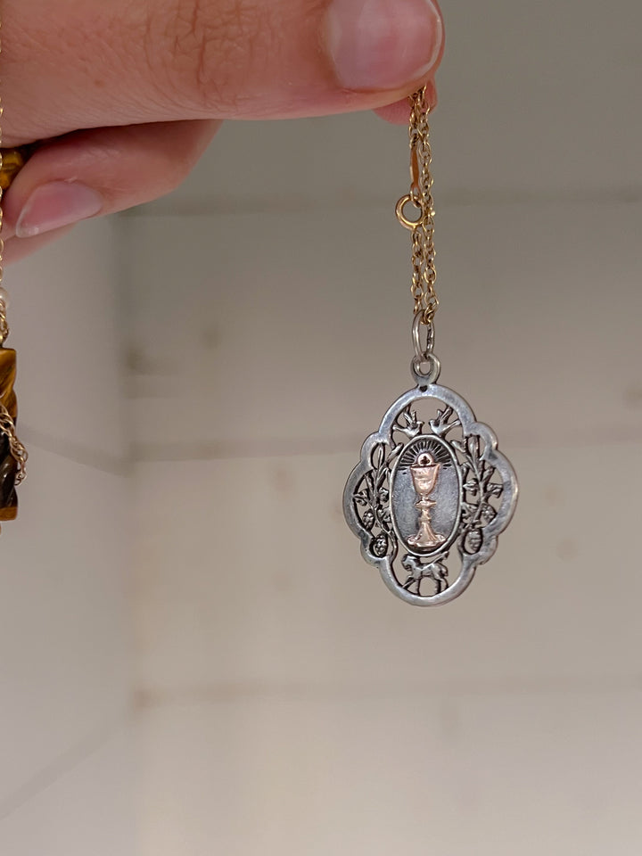 Rare French Eucharist Medal In Sterling