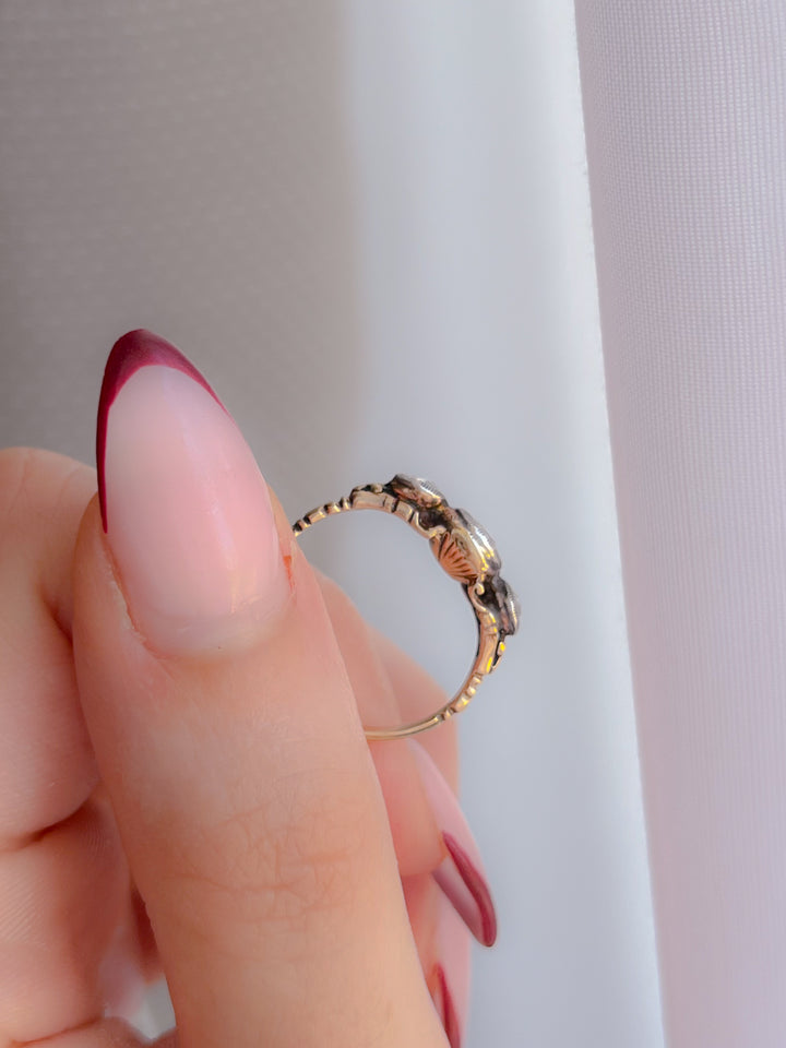 15ct Georgian Diamond Renaissance Revival Ring