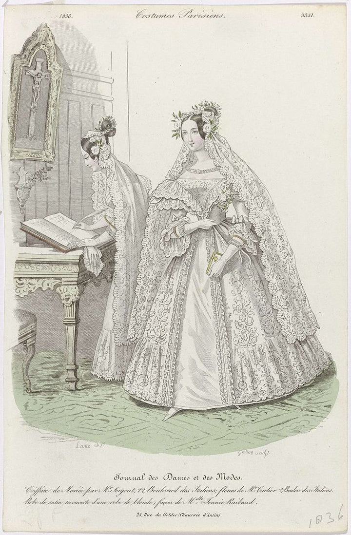 Darling Pearl Weddingwork Earrings C. 1830