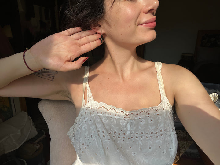 Rare 1860’s Jet Earrings in the Shape of Crosses