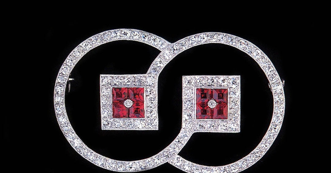 Certified Cartier Egyptian Revival Lotus Jabot by Georges Andrey with Diamonds, Carnelian & Onyx