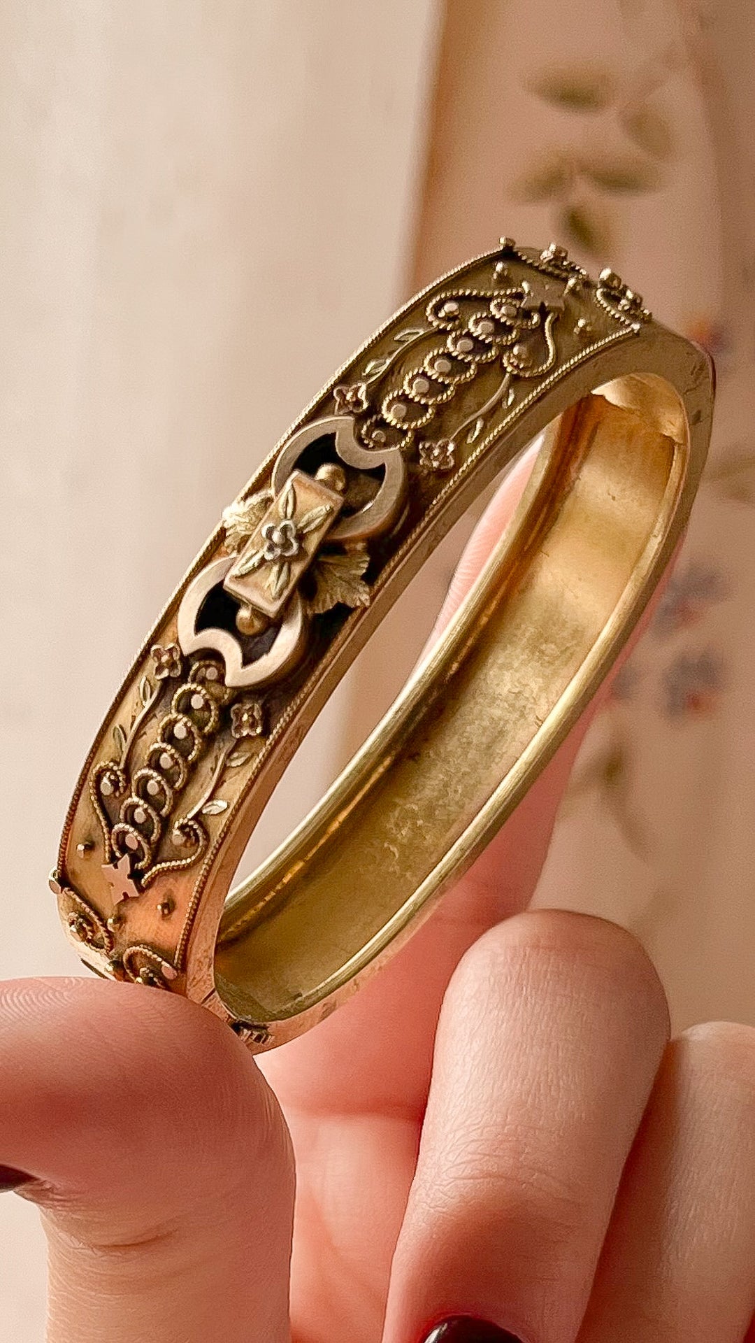 Outrageous Tri-Color Gold Archaeological Revival Bracelet