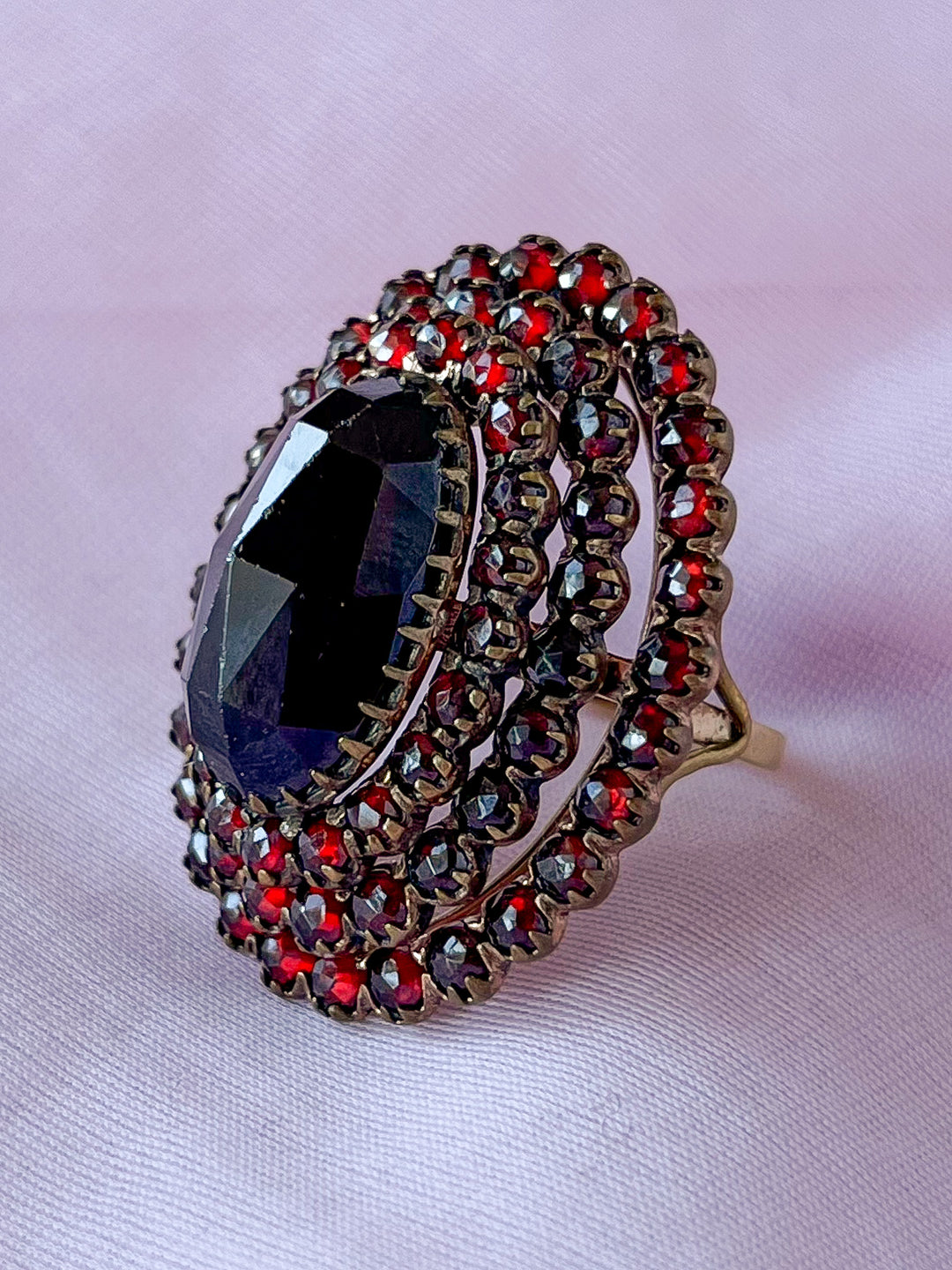 Bohemian Garnet Bomb Ring