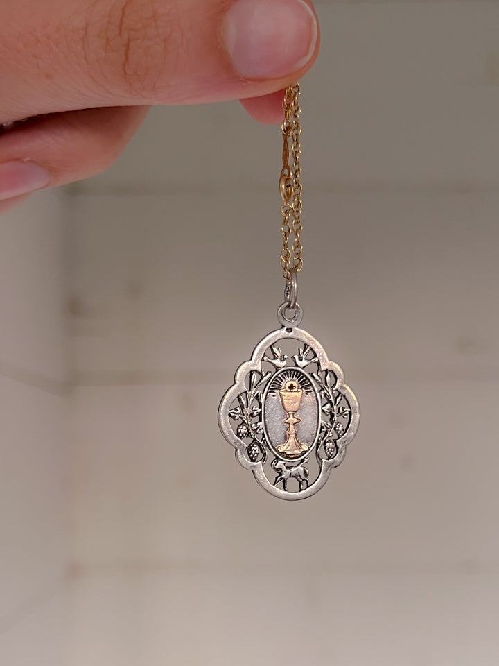 Rare French Eucharist Medal In Sterling