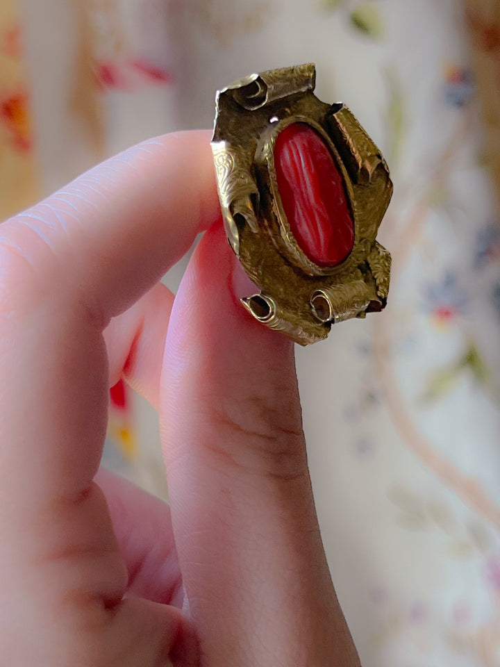 Rare Napoleonic Period French Coral Cameo