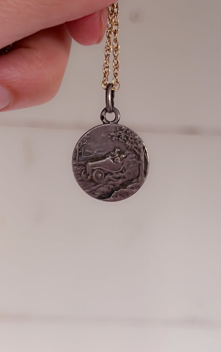Sterling Medallion of St Christopher Circa 1920