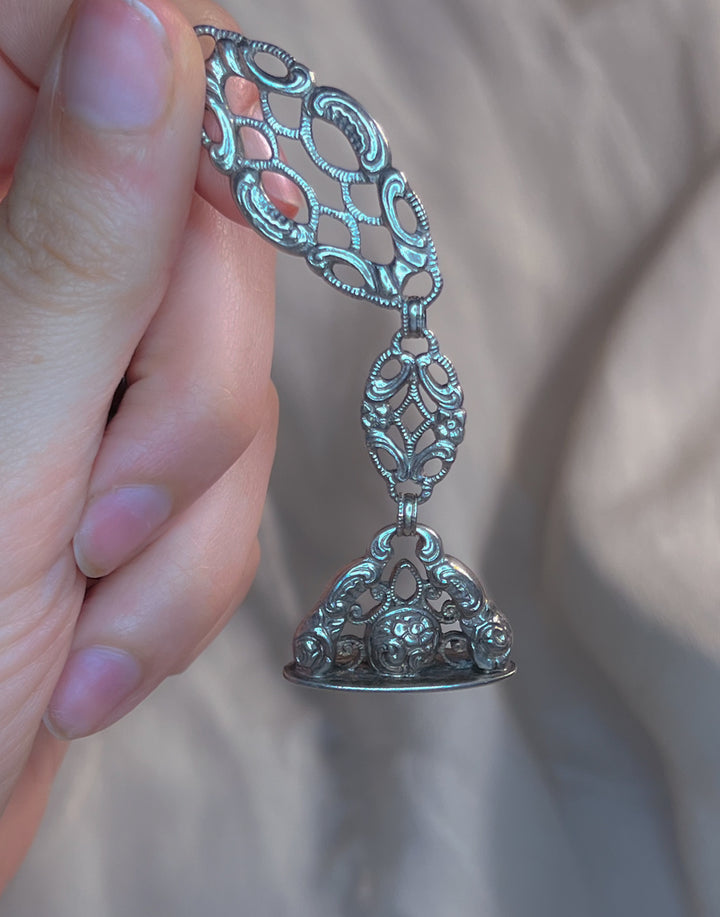 Sizable Sterling Extended Watch Fob C 1890