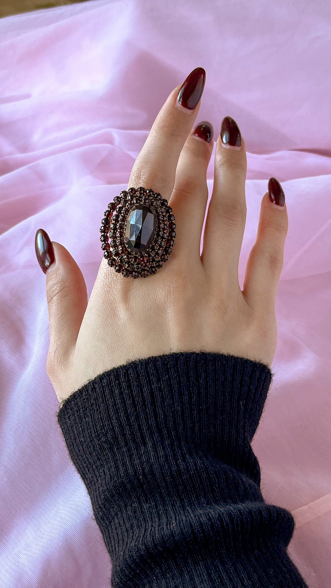 Bohemian Garnet Bomb Ring