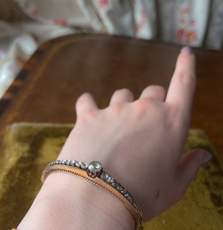 American Belle Epoque Rose Cut Diamond Bangle