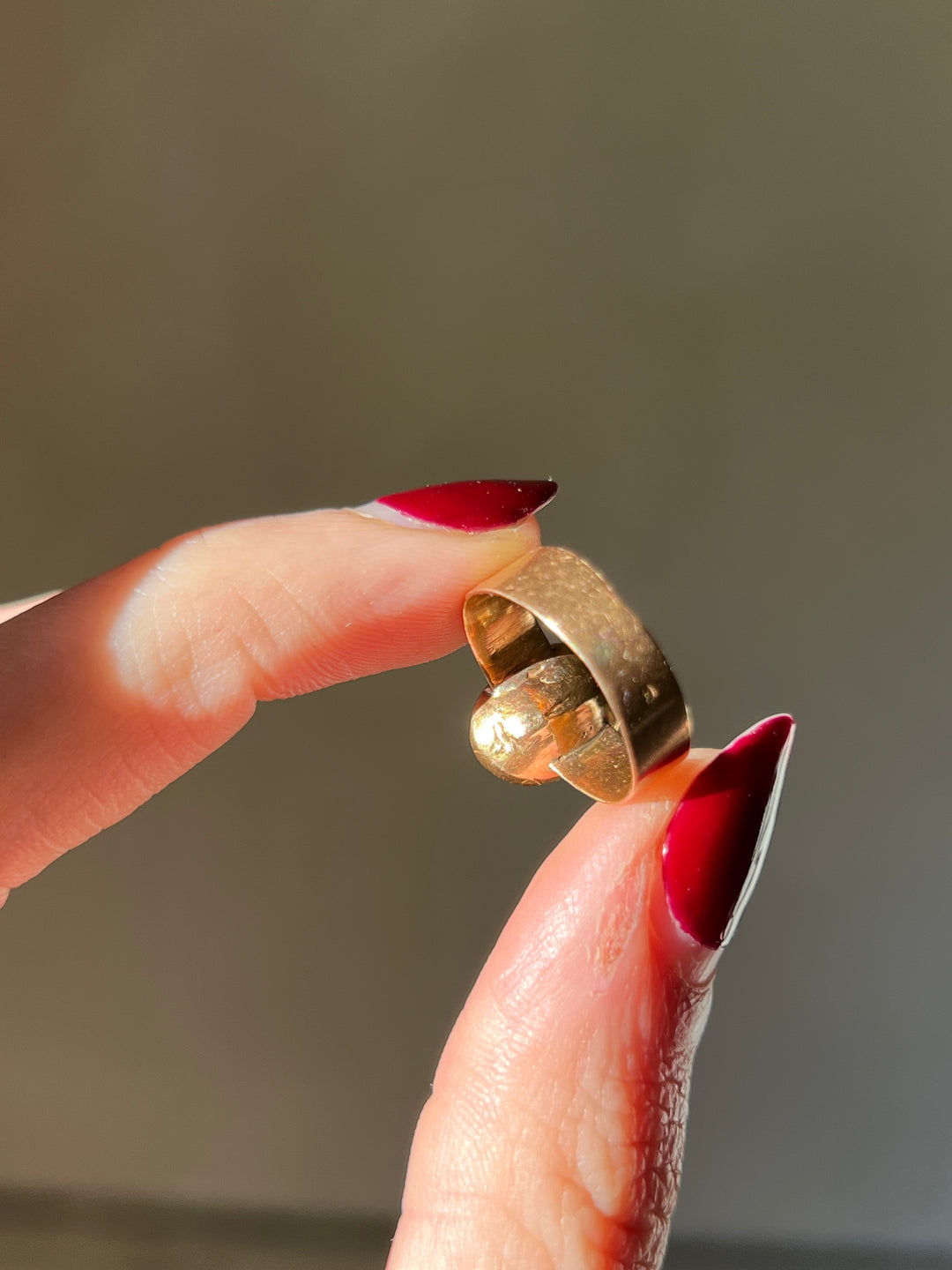 Red and Yellow Foiled Citrine Ring in 18ct