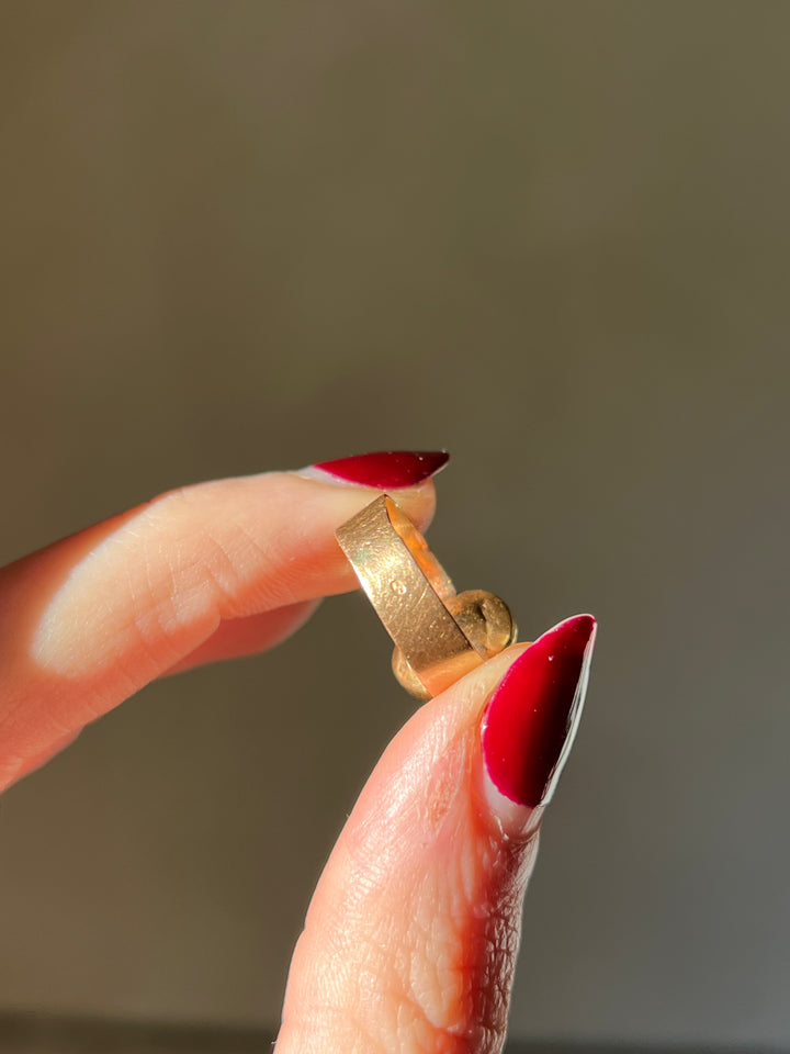 Red and Yellow Foiled Citrine Ring in 18ct