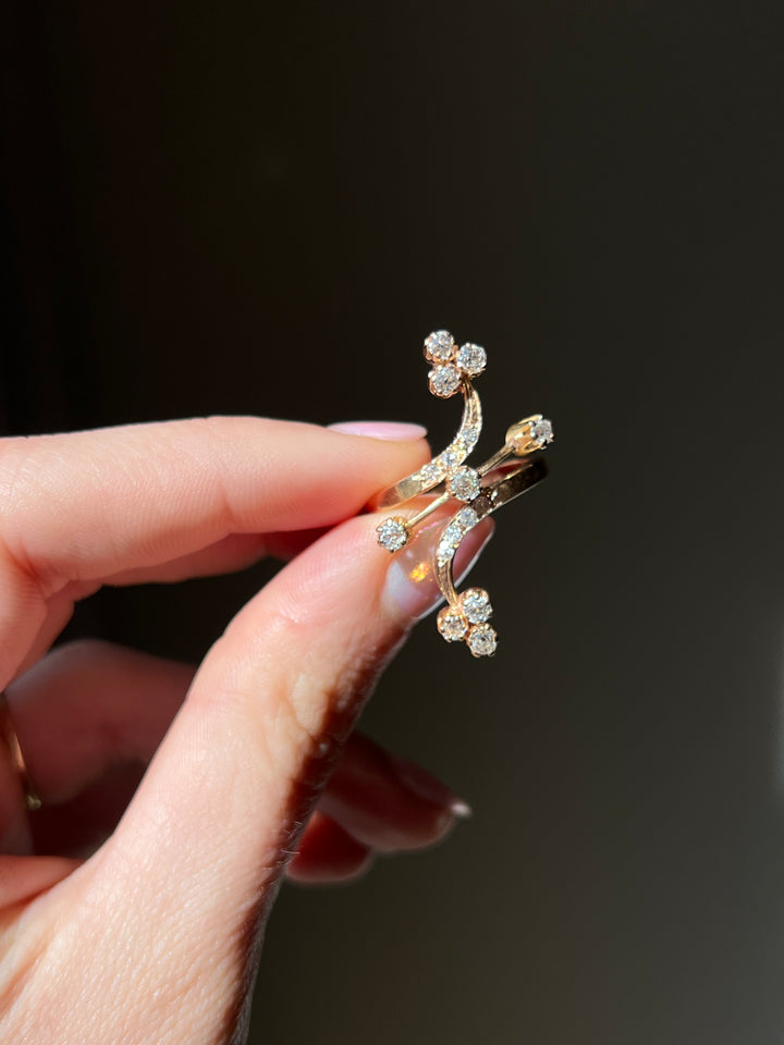 Stunning Vintage Victorian-Esque Diamond Dinner Ring