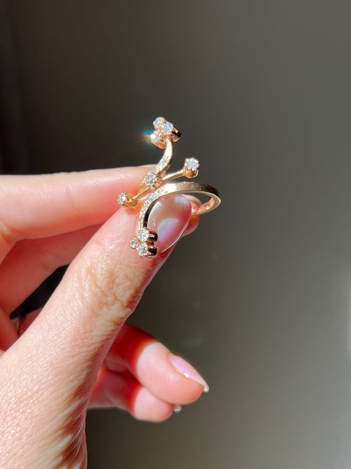 Stunning Vintage Victorian-Esque Diamond Dinner Ring