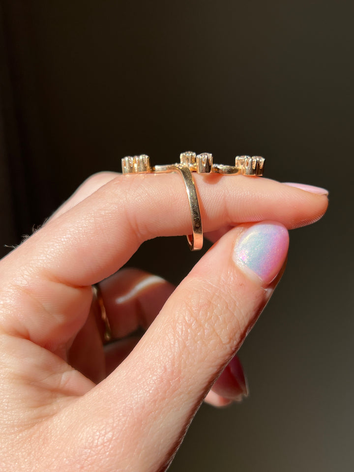 Stunning Vintage Victorian-Esque Diamond Dinner Ring