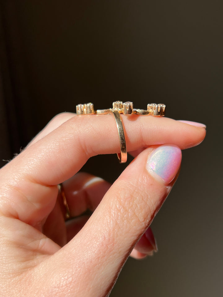 Stunning Vintage Victorian-Esque Diamond Dinner Ring