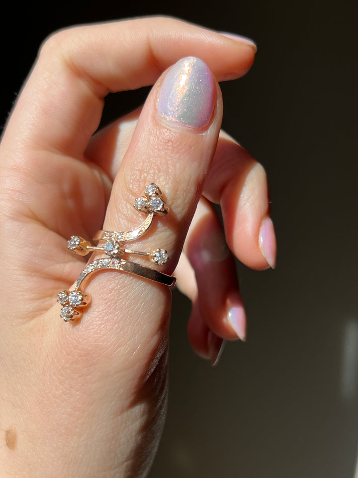 Stunning Vintage Victorian-Esque Diamond Dinner Ring