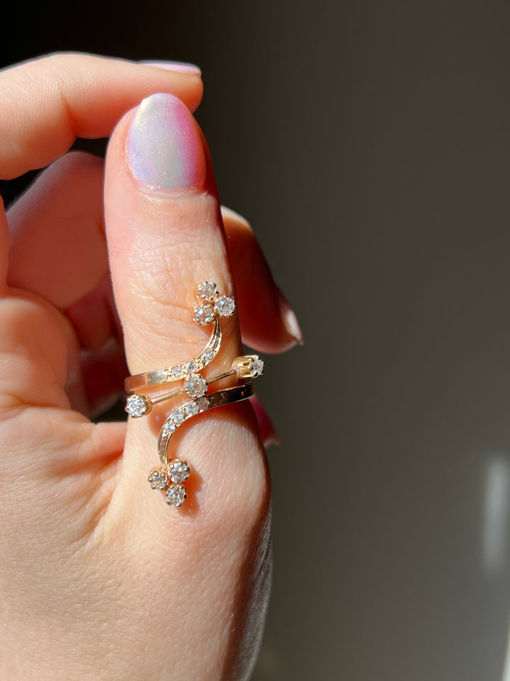 Stunning Vintage Victorian-Esque Diamond Dinner Ring