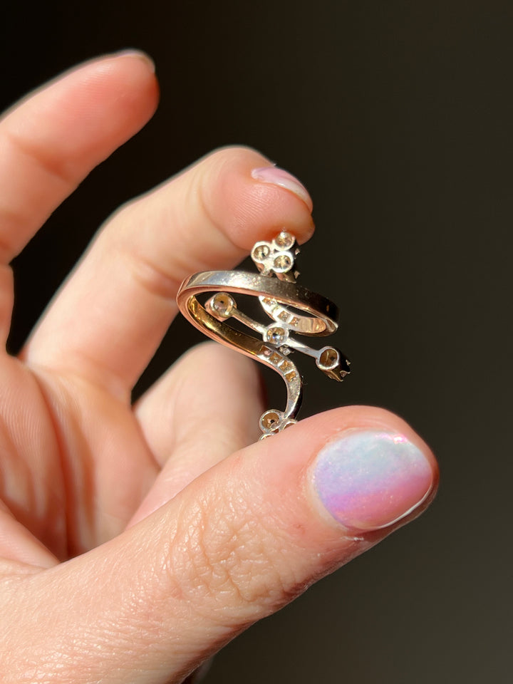Stunning Vintage Victorian-Esque Diamond Dinner Ring