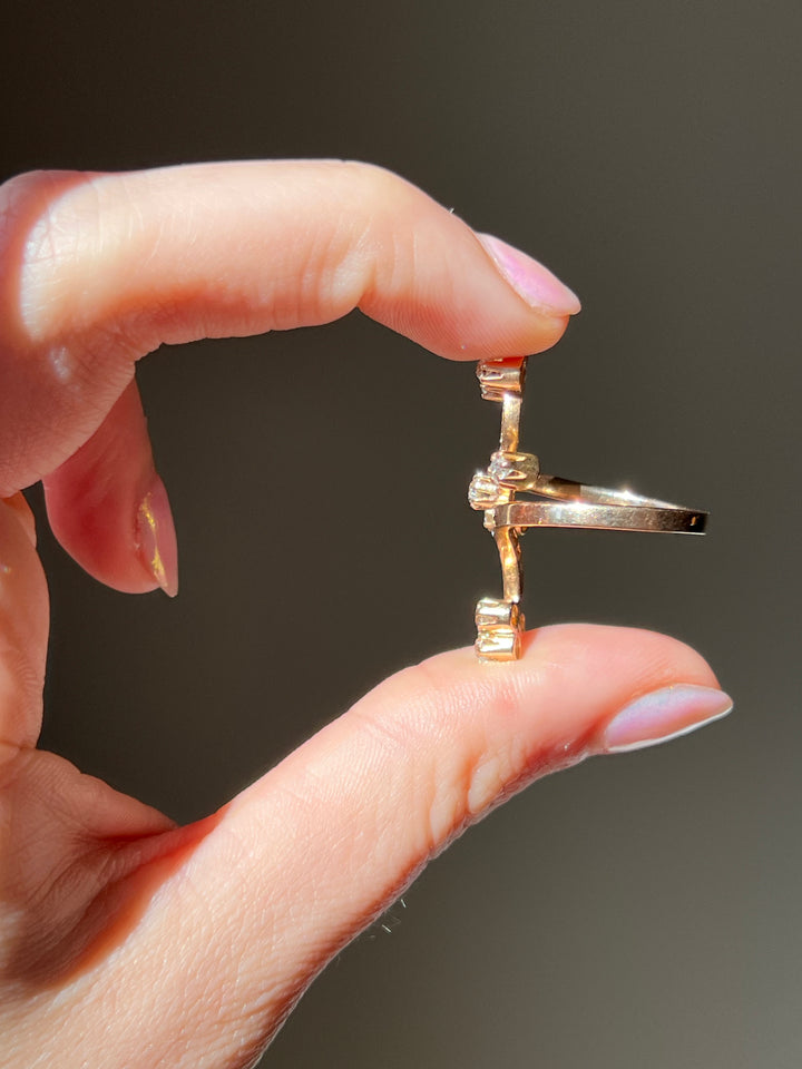 Stunning Vintage Victorian-Esque Diamond Dinner Ring
