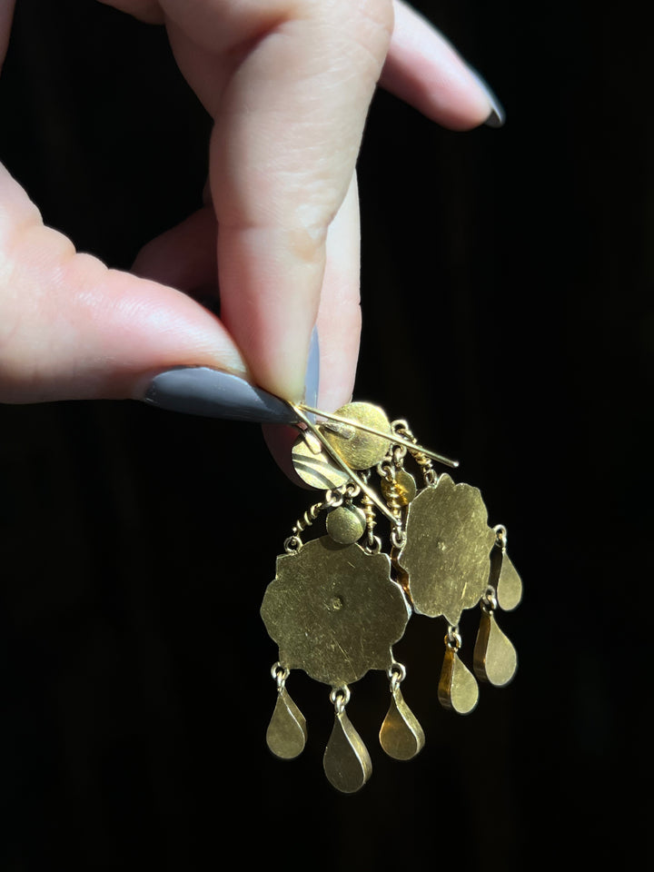Incredible Micromosaic Earrings with Vatican Workshop Hallmarks