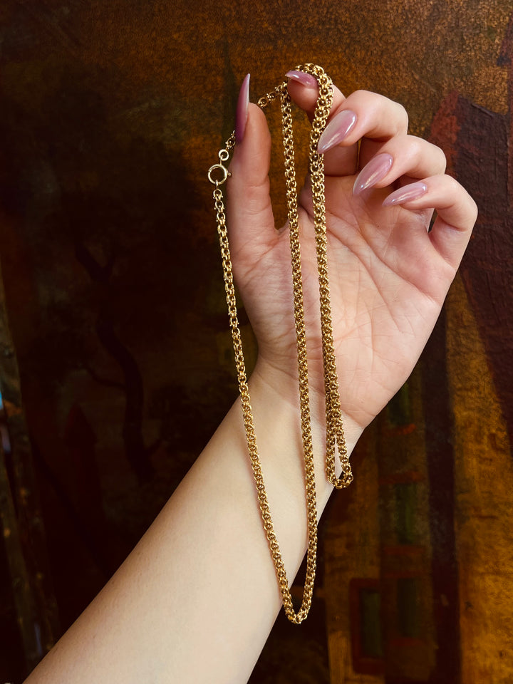 Archaeological Revival Chain in 14ct American 1870