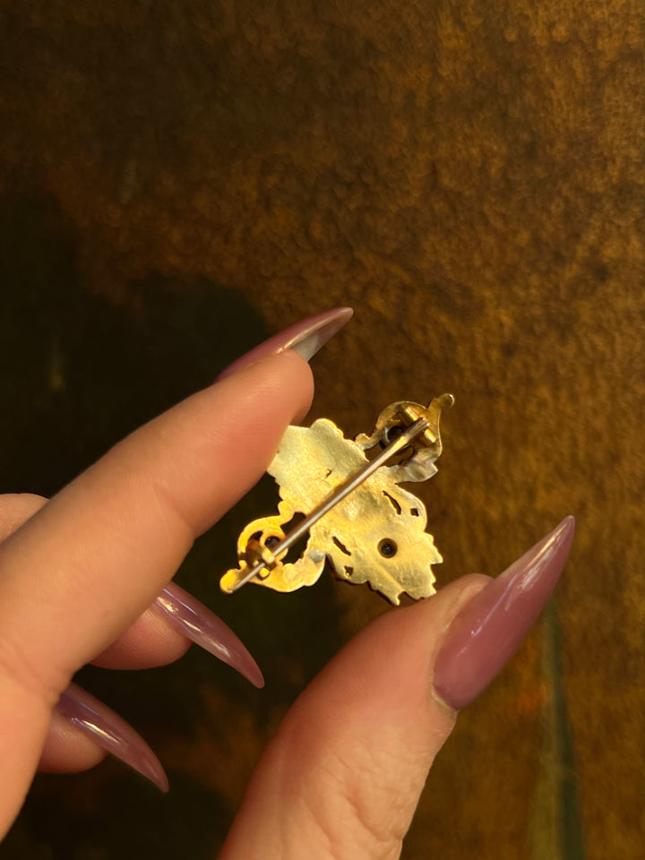 Exceptional French 18ct Art Nouveau Goddess Brooch 'Queen of Sheba'