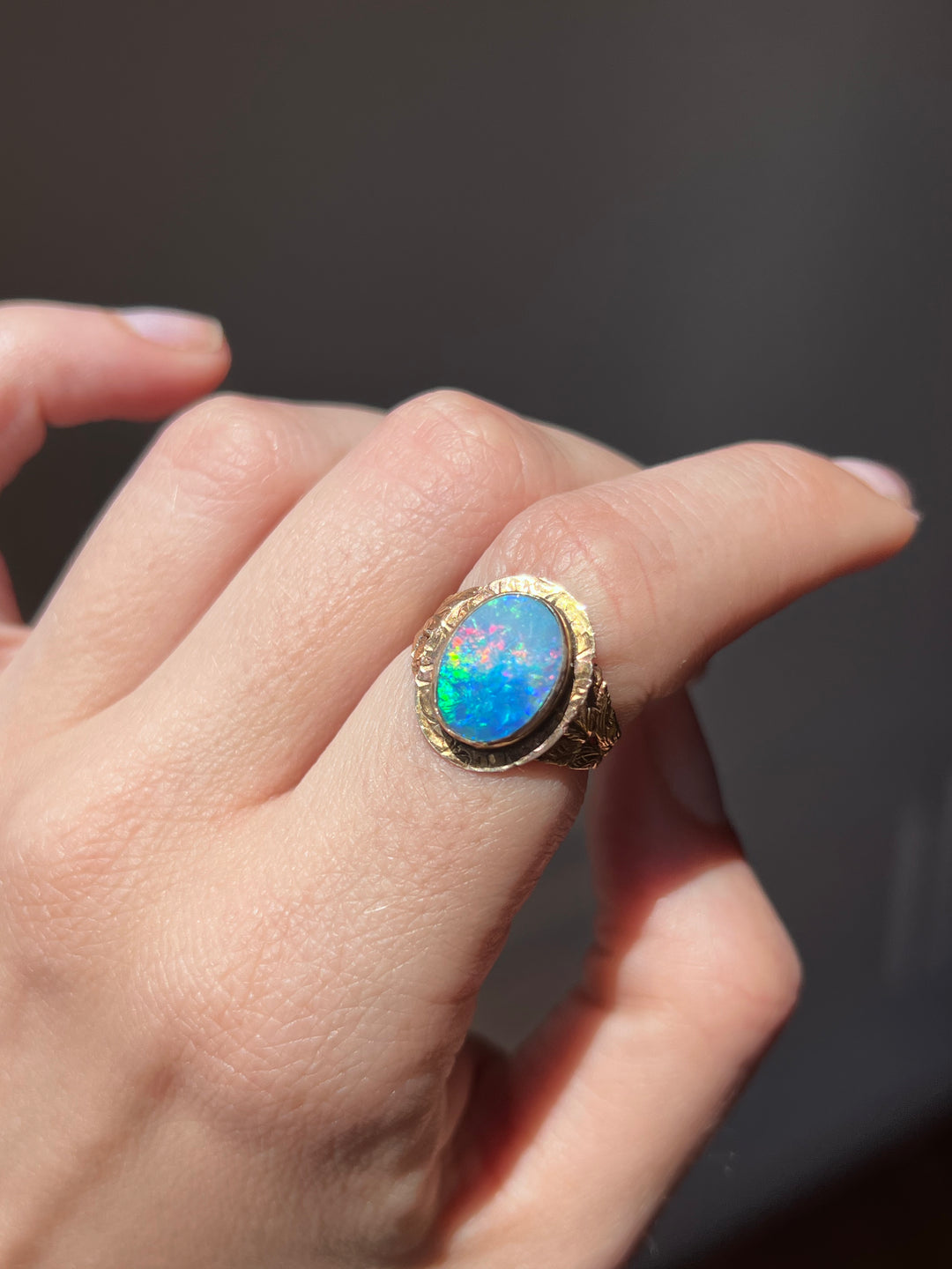 Remarkable Boulder Opal Conversion Ring | 14ct & 10ct Yellow Gold | Antique Setting
