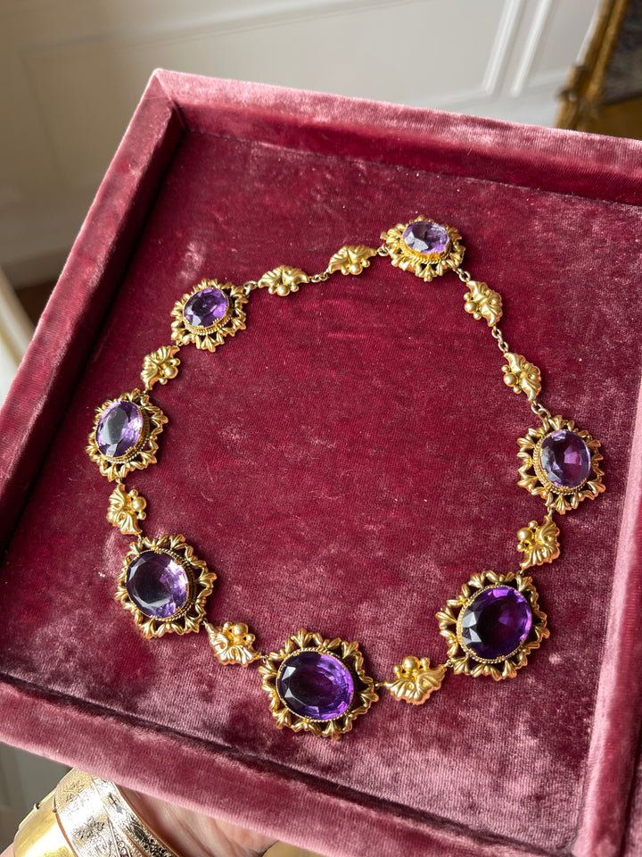 Swedish Amethyst Rivière | 62.79ctw | 18ct Gold | Fully Hallmarked | c.1830s