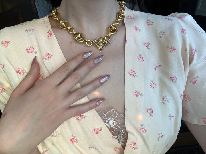 Exceptional French 18ct Art Nouveau Goddess Brooch 'Queen of Sheba'