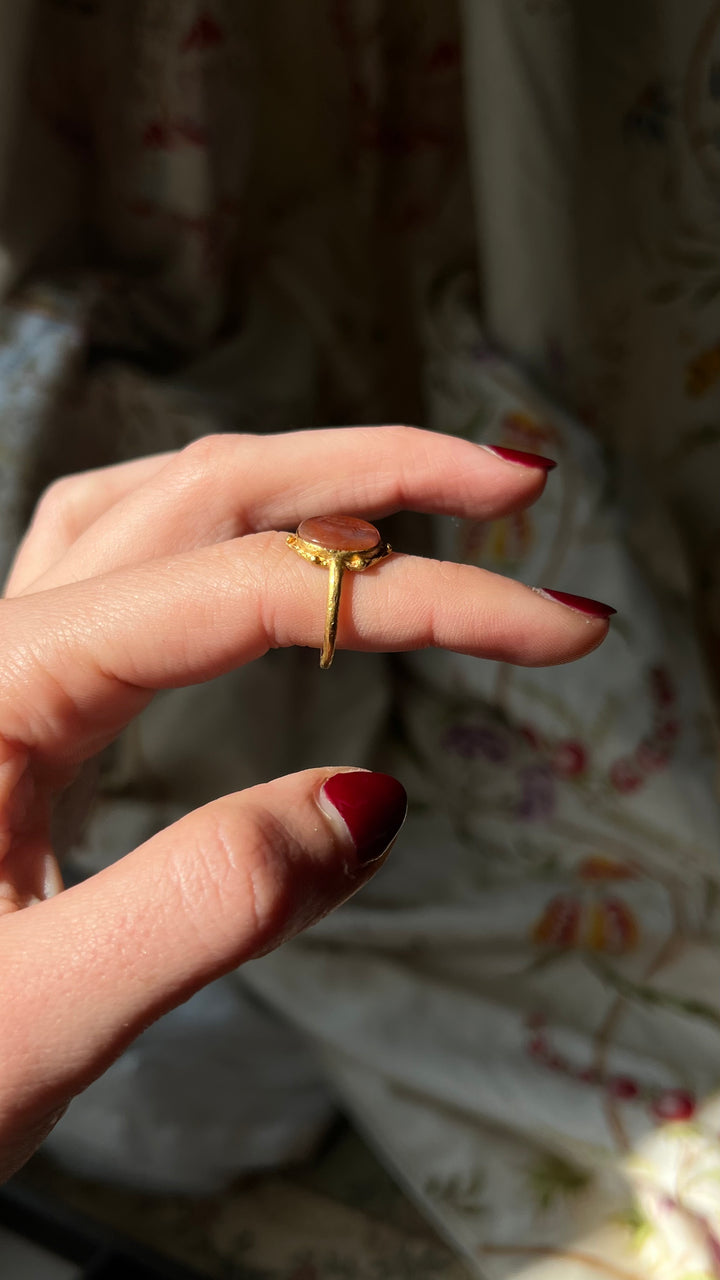 Extremely Rare 22ct Ancient Roman Carnelian Intaglio Ring