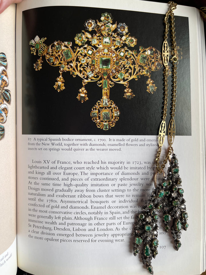 Iberian Emerald & Diamond Earrings | 4.26ct Emeralds 1.24ct Diamonds | 18ct Gold & Silver | c.Late 1700s
