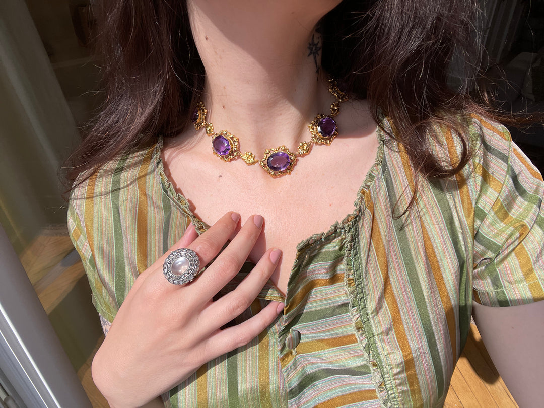 Swedish Amethyst Rivière | 62.79ctw | 18ct Gold | Fully Hallmarked | c.1830s