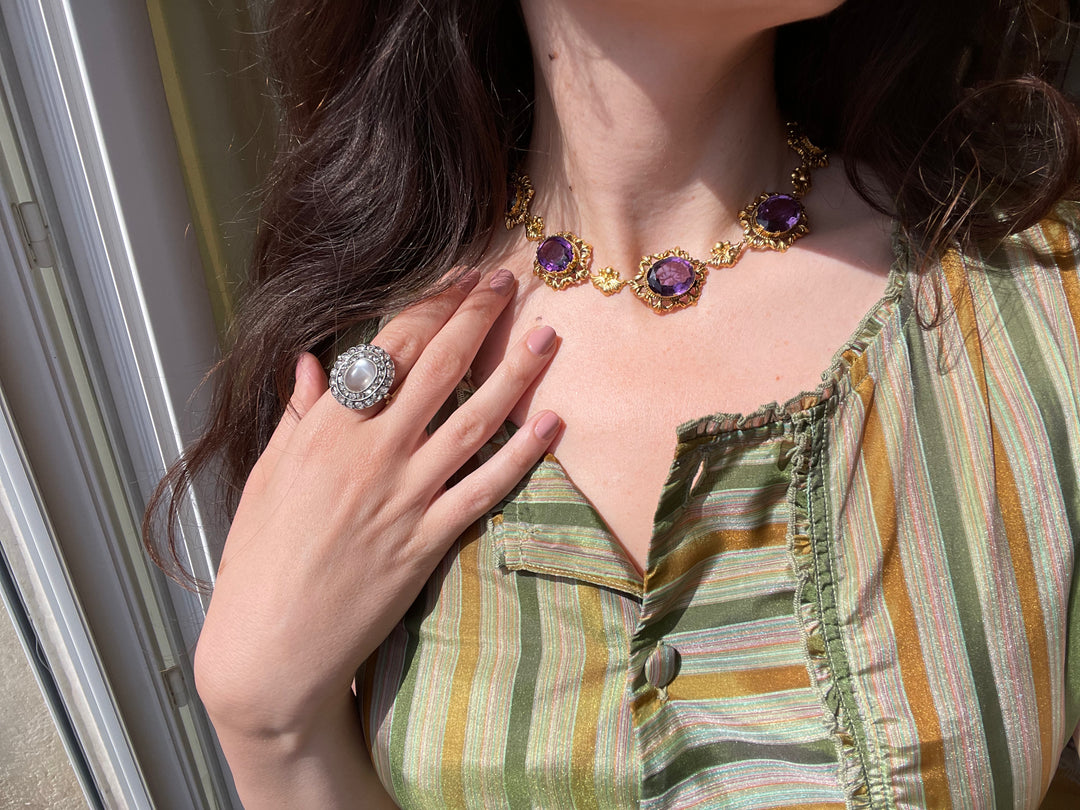 Swedish Amethyst Rivière | 62.79ctw | 18ct Gold | Fully Hallmarked | c.1830s